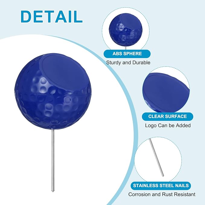 Golf Tee Markers, Plastic Position Ball Markers, Golf Ball Marker-Fitting for (Driving Range Boundary Markings/Area Markings)