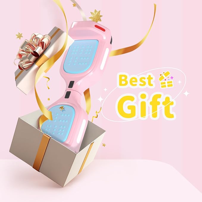 SIMATE 6.5" Bluetooth Scooter, LED Lights & APP & Music Speaker, Long Battery Life, Gifts for Kids & Adults & Girls & Boys, for All Ages