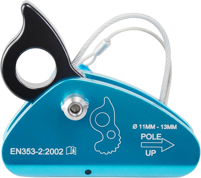 Detachable Climbing Ascender 15kN Rope Grab Ascender, Flip Line Adjuster, Fall Protection Belay Device for Rock Climbing,Tree Arborist/Fit for 11~13 MM Rope