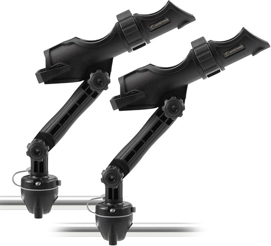 Hitorhike Kayak & Boat Fishing Rod Holder Set with Extender – Universal Reel Compatibility, 360° Adjustable, Heavy-Duty Mounts