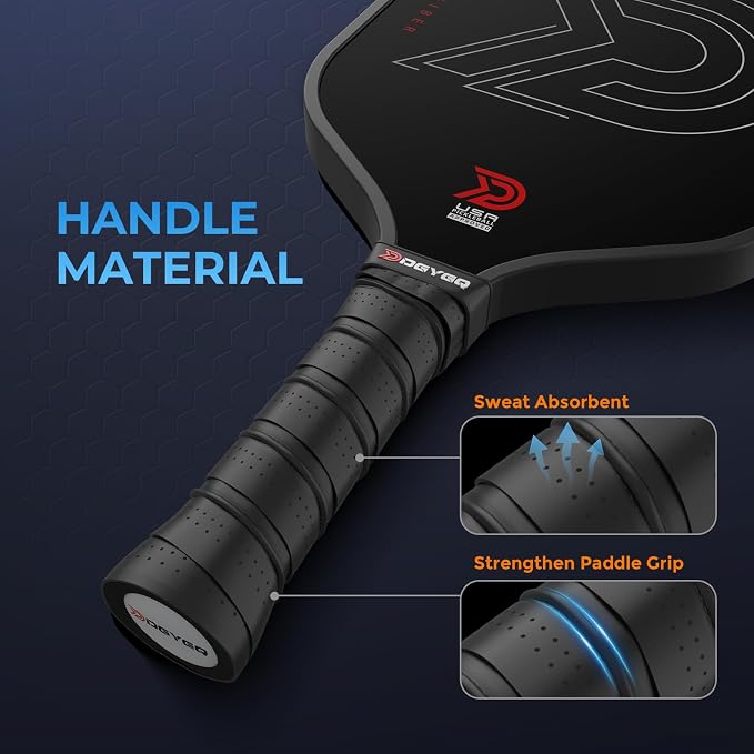 DGYGQ Pickleball Paddles with Polypropylene Honeycomb Core, T700SC Power Carbon Fiber Pickleball Paddle, Increased Power for Ultimate Spin & Consistency
