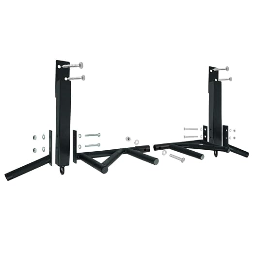 Yes4All Heavy Duty Wall Mounted Pull Up Bar – Multi-Grip Ceiling/Joist Mount Chin-Up Bar for Home Gym Strength Training, 300 lb Capacity, 5 Grip, Steel, Joist Mount, Black