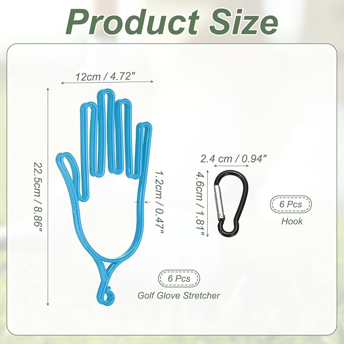 PATIKIL Golf Gloves Stretcher, Plastic Keeper Support Rack Holder Dryer Hanger Frame with Hanging Hooks for Men Women Sports Gloves Maintenance