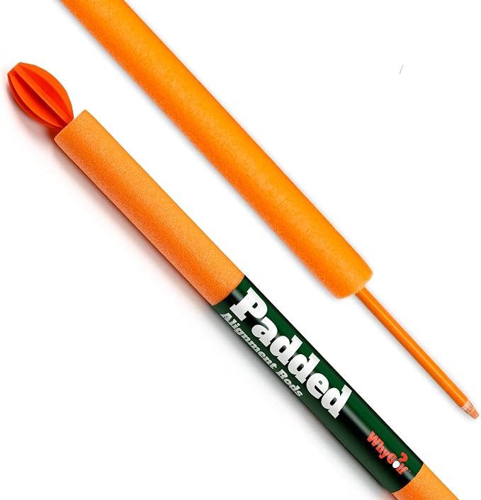 WHYGOLF Padded Golf Alignment Rods - Golf Alignment Sticks with Protective Padding, Create Golf Swing Trainer Angles Like Pro Trainers with Our Golf Training Tool