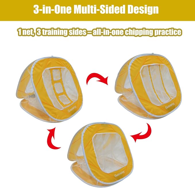 3-in-1 Pop Up Golf Chipping Net – Precision & Distance Trainer, Easy Indoor/Outdoor Setup – Ideal Gift