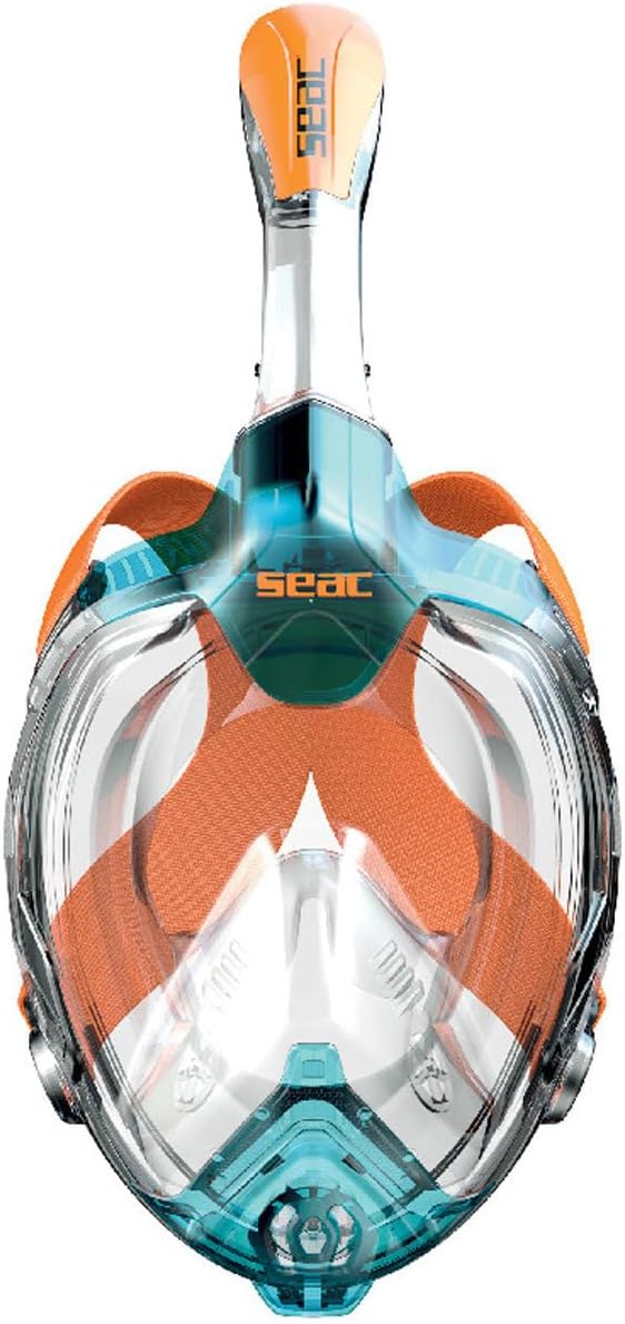 SEAC Libera, Full Face Snorkeling Mask, Hypoallergenic Silicone, Quick Release, EN136:2000 Certified, 4 Sizes