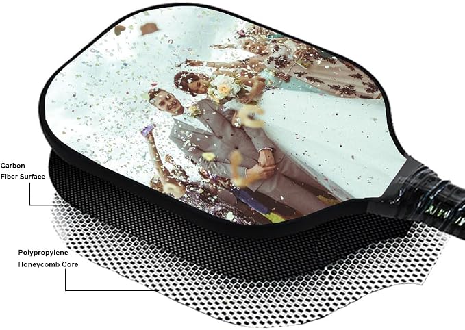 Custom Padded Pickleballs Paddle Cover with Photo Text Logo, Personalized Neoprene Cover Paddles Case Customize Rackets Cover, Fits Most Paddles, 8.5x11.5 Inches