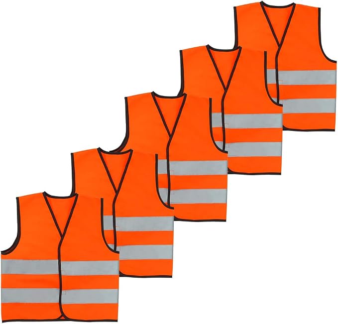 AIEOE Kids High Visibility Safety Vest Reflective Running Lightweight Traffic Walking Breathable Construction Vest