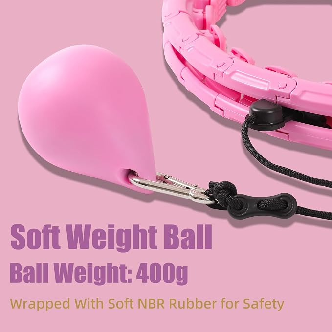 OurStarry 34 Knots Weighted Workout Hoop Plus Size, Smart Waist Exercise Ring for Adults Weight Loss