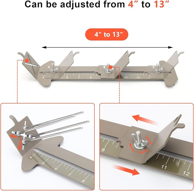 Catcan 2 in 1 Paracord Bracelet Jig, Paracord Jigs and Tools, Adjustable Length DIY Craft Bracelet Making Kit 4" to 13" with Free Cord and Buckles