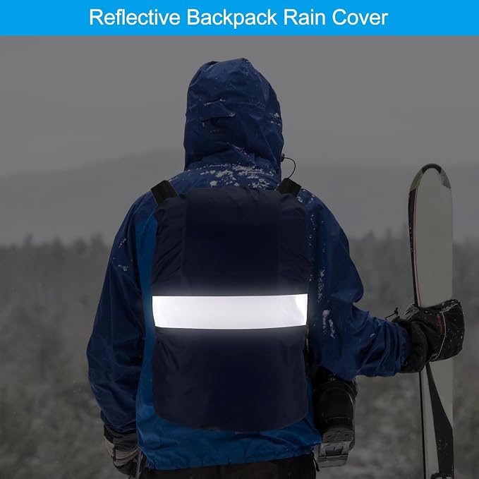 PATIKIL Waterproof Backpack Rain Cover, Non-Slip Backpack Cover with Reflective Strap Stay Dry for Hiking, Camping, Hunting