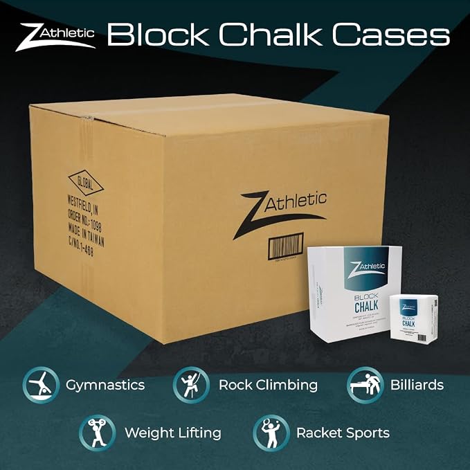 Z Athletic Block Chalk for Gymnastics, Weightlifting, Rock Climbing, Crossfit (Multiple Sizes Available)