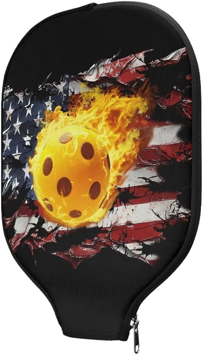 Pickleball Paddle Covers Only for Men and Women Zipper Closure Protection and Decoration