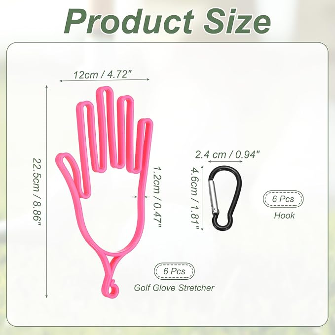 PATIKIL Golf Gloves Stretcher, Plastic Keeper Support Rack Holder Dryer Hanger Frame with Hanging Hooks for Men Women Sports Gloves Maintenance
