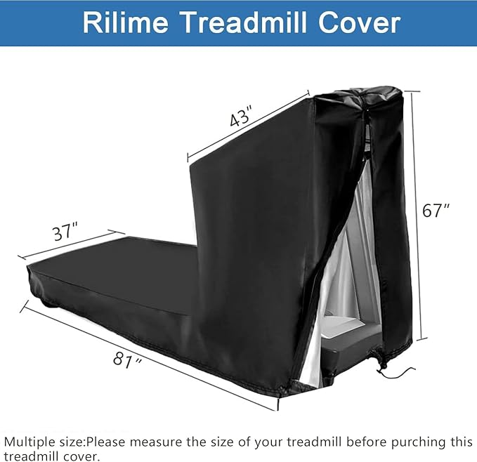 Treadmill Cover, Waterproof Outdoor Treadmill Covers with Drawstring