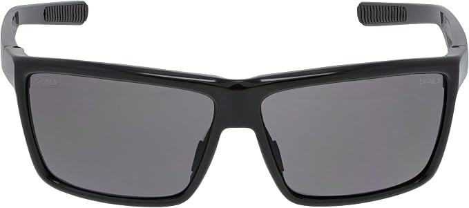 MCR Safety SR212 Swagger SR2 Safety Glasses with Thermo Plastic Rubber Nose Pads and Detachable Side Shields, Black Frame, Gray Lens