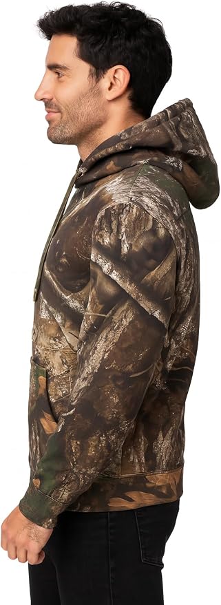 Bell Rangers Realtree APX Camo Hoodie Men & Women - Premium Fleece Hunting Gear with Zippered Pocket