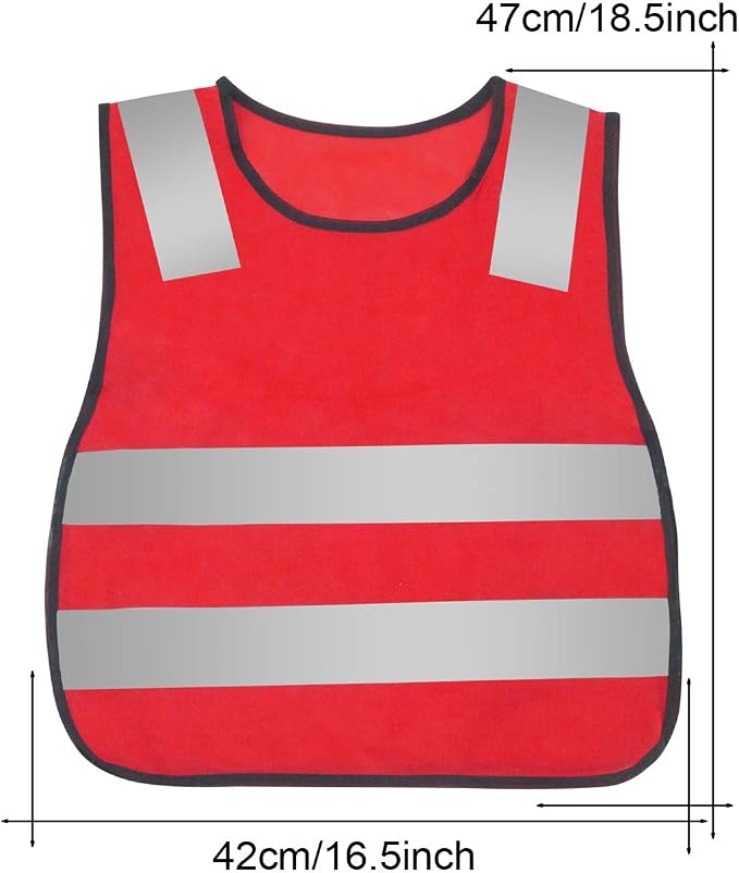 AIEOE Kids High Visibility Safety Vest Reflective Running Lightweight Traffic Walking Breathable Construction Vest