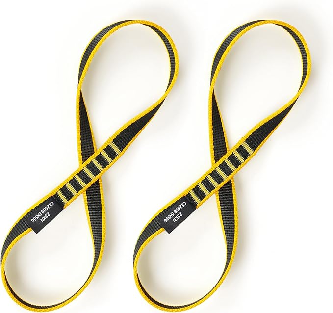18mm Nylon Climbing Sling Runner 23KN CE2008/EN566 Certified - Webbing Straps for Outdoor Rock Climbing, Rappelling, Swing, Yoga Hammock etc