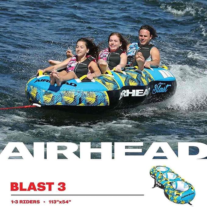 AIRHEAD Blast Towable Tube for Boating with 1-4 Rider Options
