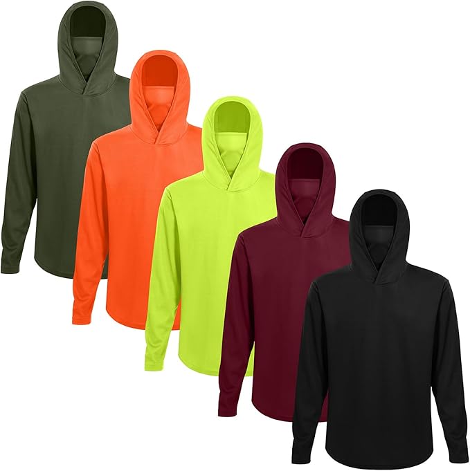 Mens Long Sleeve T-Shirts Casual Crew Neck Tee Shirt Summer Soft Running Swimming Cycling Fishing Tops