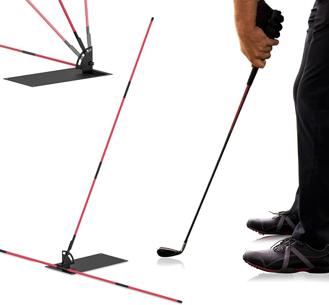 Golf Alignment Sticks - Golf Sticks Alignment Holder Plate, Golf Alignment Rods Aid for Aiming, Putting, Full Swing Trainer, Posture Corrector Golf Training aid