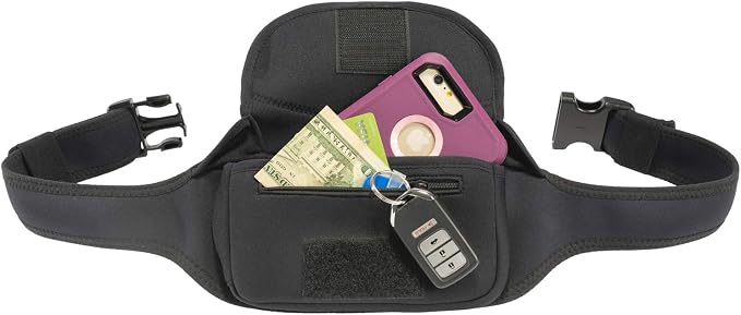 Tune Belt SP1 Running Belt Waist Pack Cell Phone Holder for Men & Women, Water-Resistant Case fits All Apple Samsung - iPhone 15 14 13 12 Pro, Pro Max, Plus, XS, XR, Galaxy S23 S22 -Black
