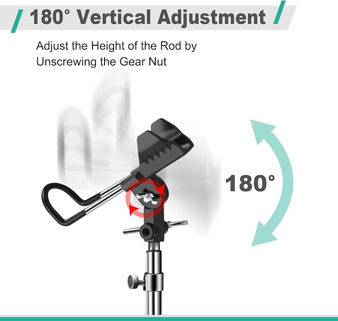 2/4 Pack Fishing Rod Holders, 360 Degree Adjustable Fishing Rod Holders for Bank Fising , Height Adjustable 25-36.6 Inch Multifunctional Stainless Steel Beach Fishing Rod Holder Fishing Gifts for Men