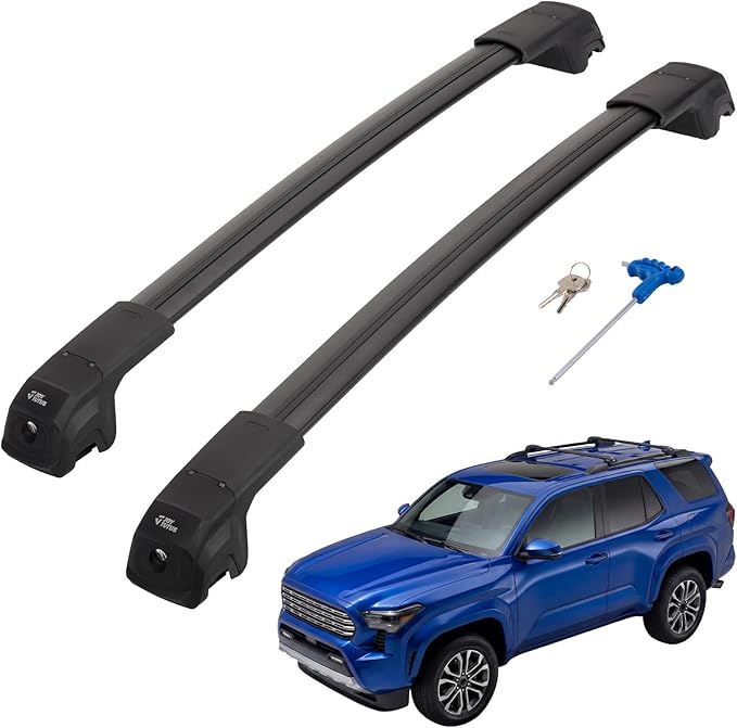 JOYTUTUS 300lbs Lockable Roof Rack Cross Bars Compatible with Toyota 4Runner 2025-2026, Heavy Duty Anti-Theft Aluminum Roof Rails Crossbars
