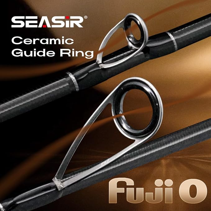 SEASIR Salminus Travel Fishing Rod, 4 Piece M/MH Biatcaster Rod | , XF Baitcasting Rod, Portable, 40T Carbon Fiber, Fuji O, EVA Grip, Saltwater Freshwater Bass Trout Big Fish