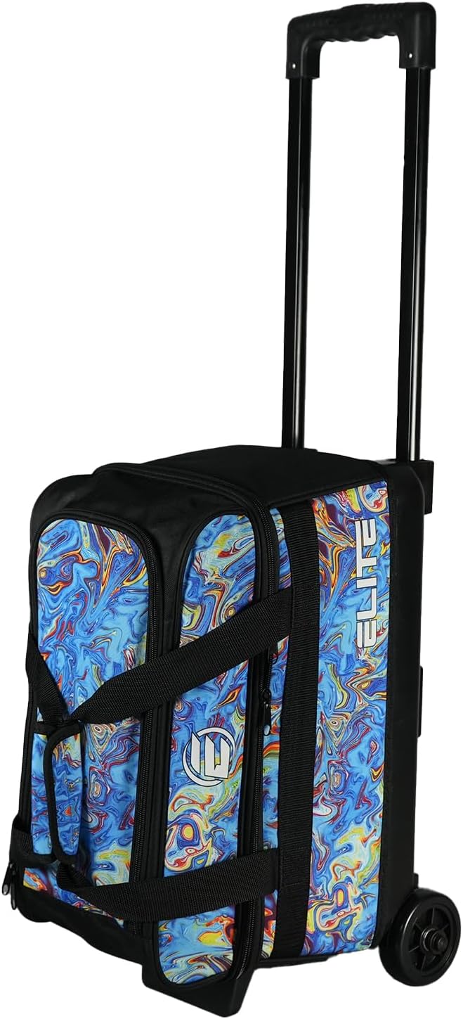 ELITE Basic Bowling Bag Double (2) Ball Roller with Rolling Wheels