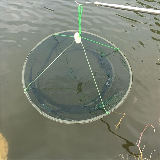 Foldable Fish Catching Net, Hand Cast Cage for Shrimp and Crab