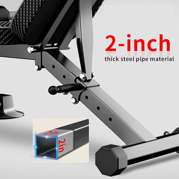 Z ZHICHI Adjustable Weight Bench multi-function Workout Bench for Home Gym,Foldable Incline Decline Benches for Full Body Workout 660LBS