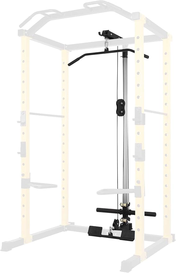 HulkFit Multi-Functional Adjustable Pro Series Power Rack Power Cage Exercise Equipment for Home Gym with Squat Rack Attachments and Accessories - Bench Press, Squats, and Deadlifts - Multicolor