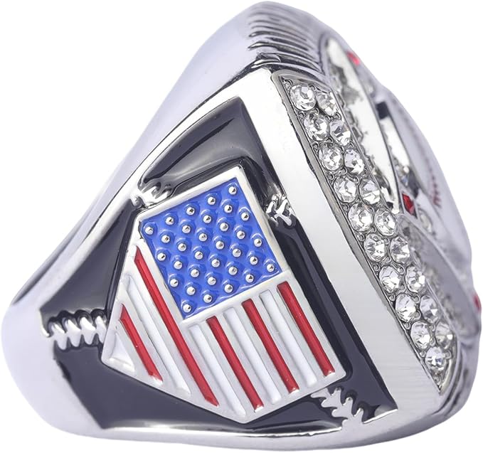 12 pcs Pack Gold Champions Silver Finalist Baseball Championship Trophy Ring Baseball Awards for Teams,Baseball Players Awards Size 9
