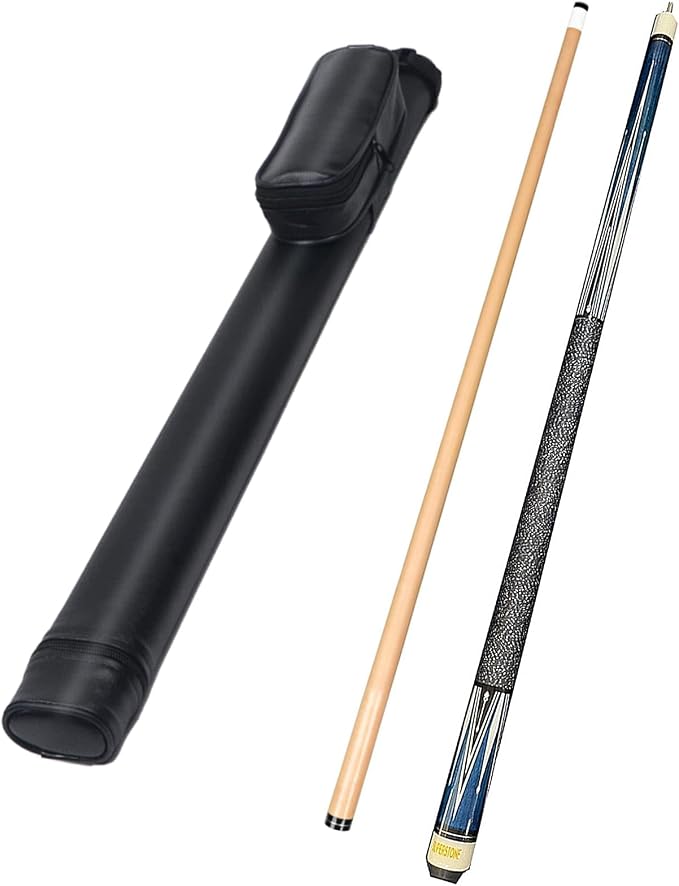 SUPERDIAMOND Pool Cue Stick Set Billiard Cue Sticks with Hard Case, 2-Pieces 58" Pool Table Sticks, 12.5 mm Tip Pool Queue,Pool Stick Set for Home Recreation, Billiards Clubs, Training