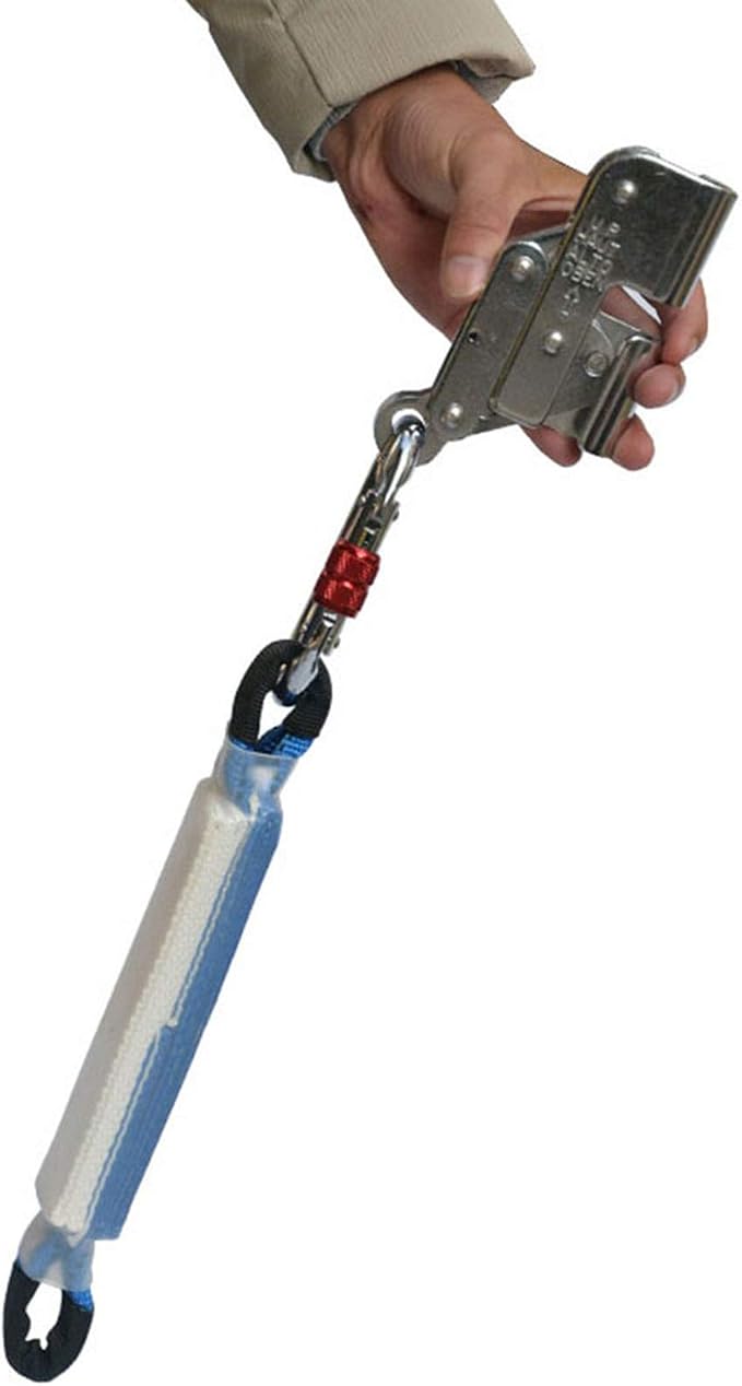 01 Self-Locking Rope Grab,Self-Braking Stop Descender Clamp Climbing Anti Fall Protection Equipment Rope Grab Ascender Fall Protection for Rocking Climbing Tree(Round Hole)