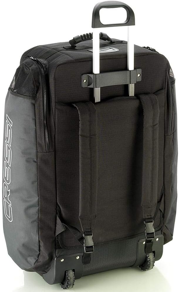 Cressi Strong Capacity Roller Luggage Bag with Backpack Straps - Moby 5 designed in Italy