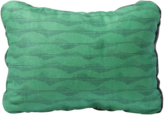 Therm-a-Rest Compressible Camping and Backpacking Pillow, Green Mountains Print, Large