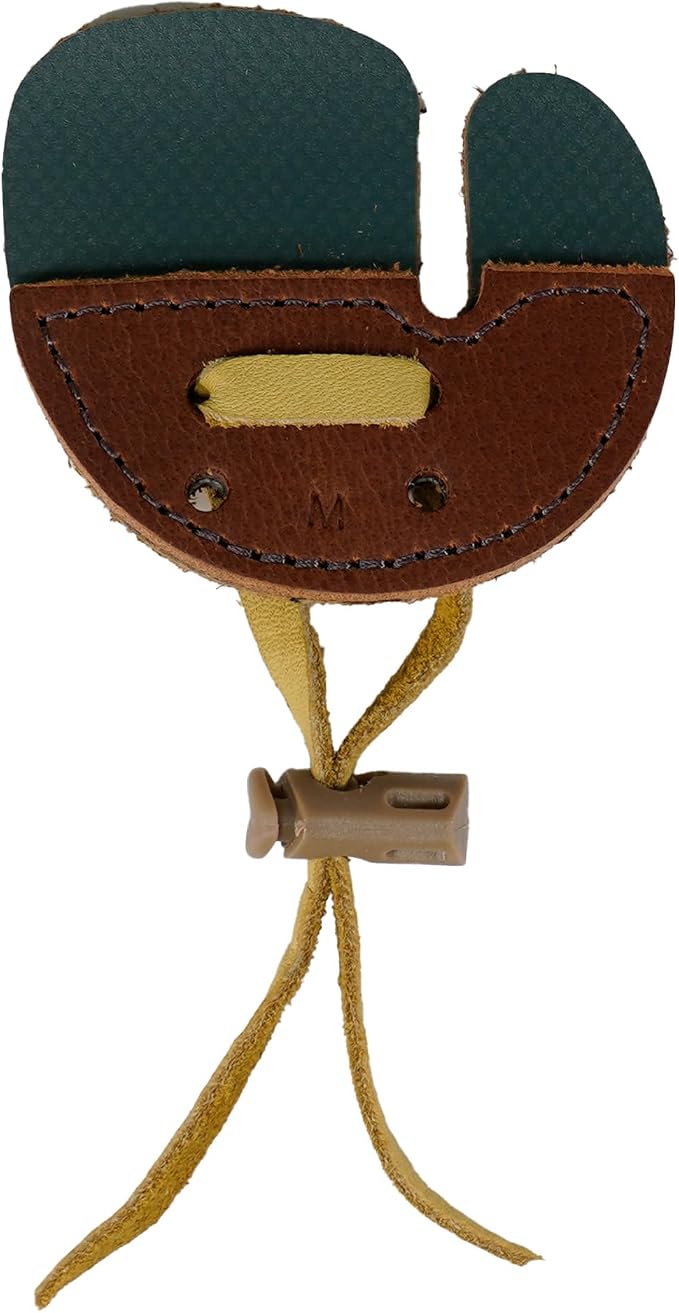 Hornet Leather Split Finger Tab – Handmade USA – Traditional Archery Gear – Medium or Large – Left or Right Hand