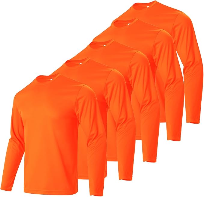 Mens Long Sleeve T-Shirts Casual Crew Neck Tee Shirt Summer Soft Running Swimming Cycling Fishing Tops