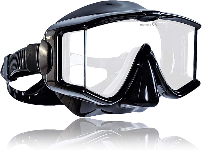 Tilos Single Lens Panoramic Large Wide View Mask for Scuba Diving & Snorkeling