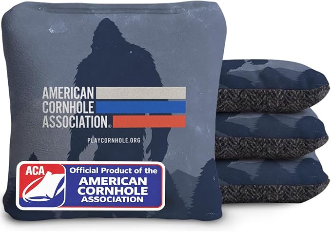 ACA Synergy Soft Professional Cornhole Bags Dual Sided Regulation 6x6 Set of 4 Retro Stripes Sasquatch