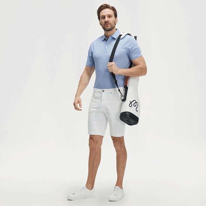 M MAELREG Men‘s Golf Shirts Short Sleeve Ultra-Light Soft Performance Quick Dry Athletic with UPF 30+ Polo Shirts for Men