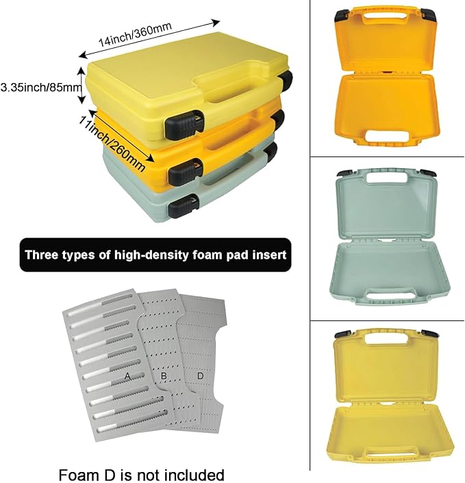 Aventik Streamer Fly Boxes Click Lock Large Streamer Flies Foam Storage Fishing Box Tackle Box Boating Fishing Boxes 14X11X3.35inch/10.43X8.27X3.15inch (SF2 Cyan Blue-14X11X3.35inch)