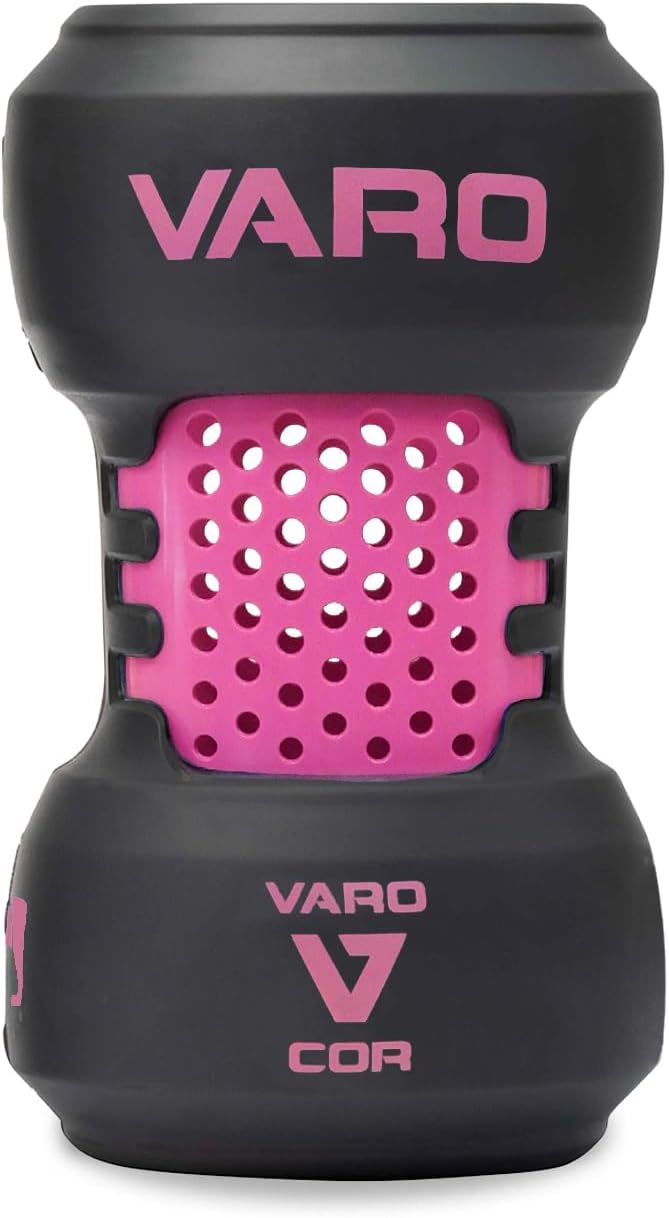 Varo COR Bat Training Weight, 20oz, for Baseball (MLB Authentic) - Classic Weight Feel - Improve Your On-Deck Swings and Power, Cushion Fit Eliminates Abrasion on the Bat - Pink/Graphite