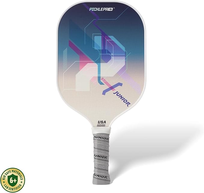 PicklePro Pickleball Paddles with Cover – Lightweight Fiberglass Pickleball Paddle for Kids, Youth & Beginners, Cushioned Grip, 13mm Honeycomb Core, Indoor & Outdoor Racket, USAP Approved