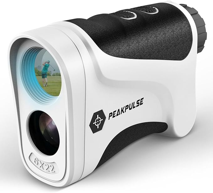 PEAKPULSE Golf Range Finder 650 Yards RangeFinder Golfing High Clarity Display 6X Magnification 0.5 Yard Accuracy Pin Seeker Easy to Use(No Magnet)