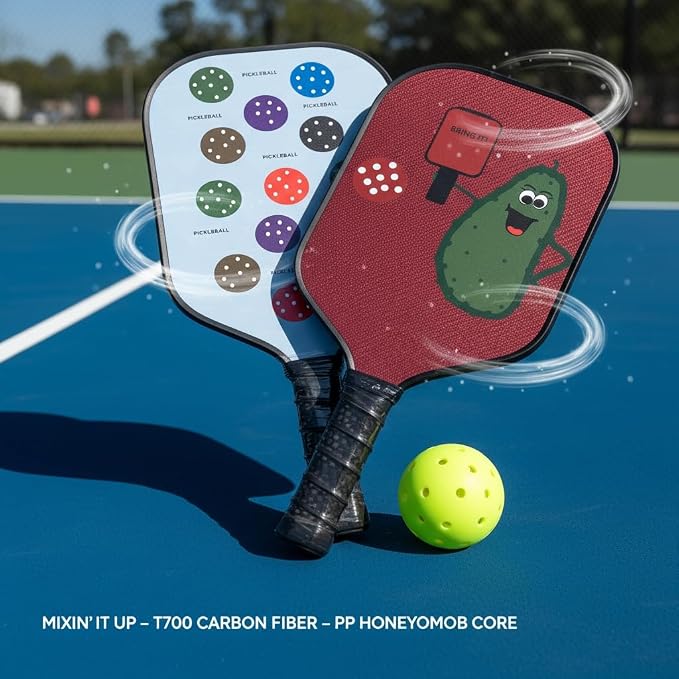 MIXIN ITUP T700 Carbon Fiber Pickleball 2 Paddle Set