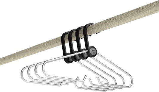Foothill Kit Hanger - Cycling Kit Storage, Hanger for Jersey and Bibs (Black, 4-Pack)